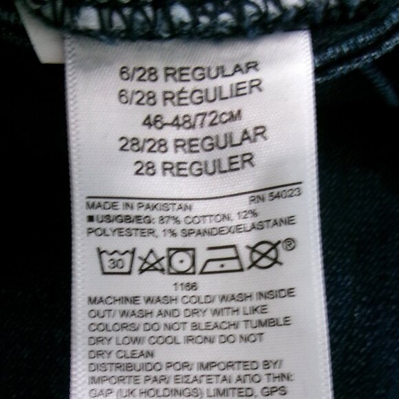GAP Sailor Button High Rise Dark Wash True Skinny Jeans 6 28 Like New Ankle - Picture 10 of 10